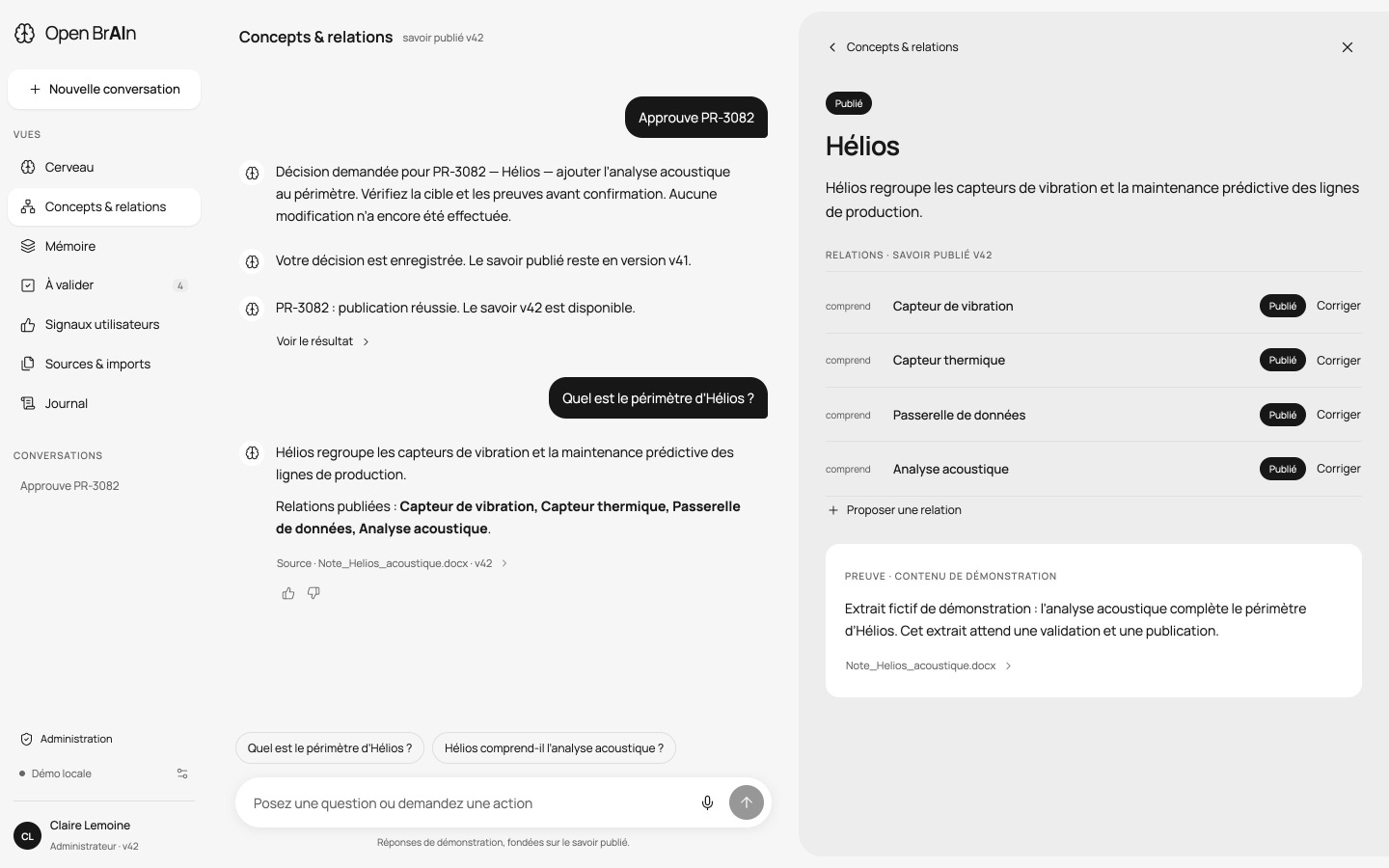Réponse utilisant la nouvelle version publiée v42 avec sa source