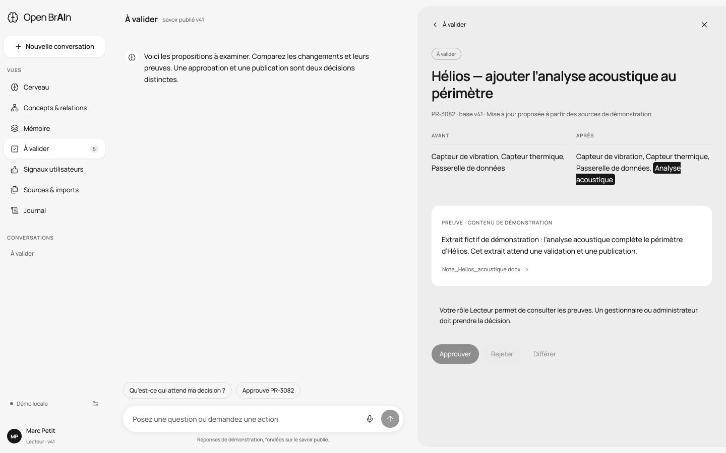 Un lecteur consulte la proposition, sans pouvoir décider